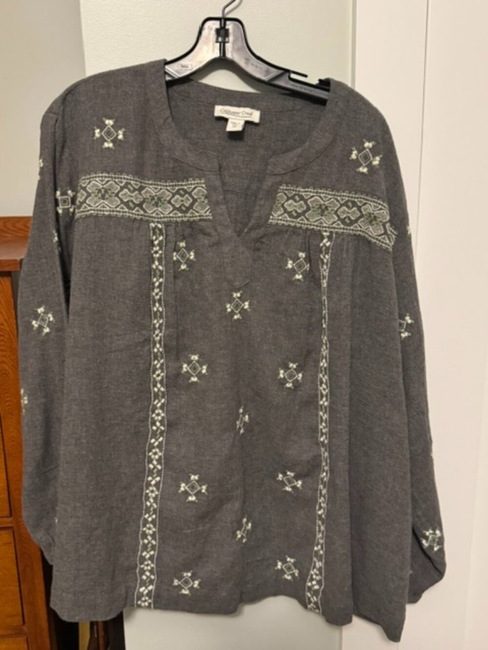 Coldwater Creek embroidered tunic top - Size 3X